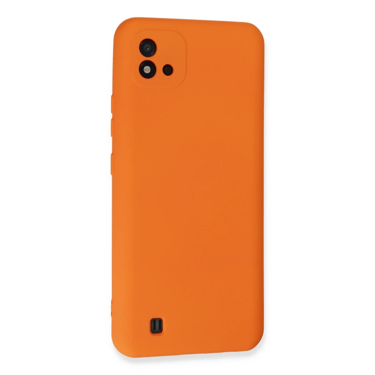 Realme C11 2021 Kılıf Nano İçi Kadife Silikon - Turuncu görsel 3