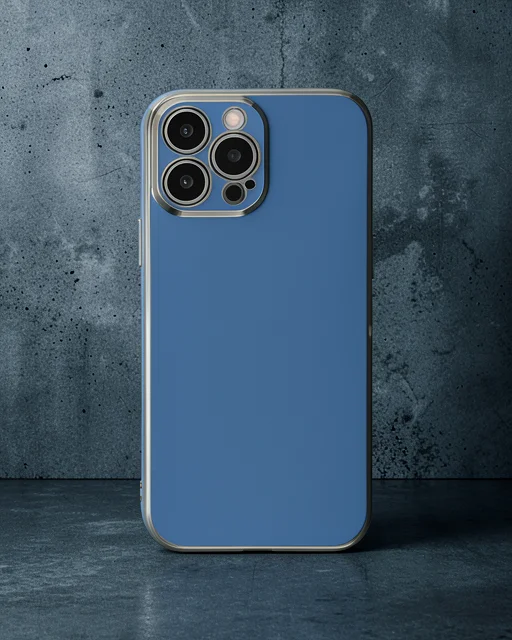 Apple İphone 15 Pro Max Kılıf Volet Silikon - Mavi