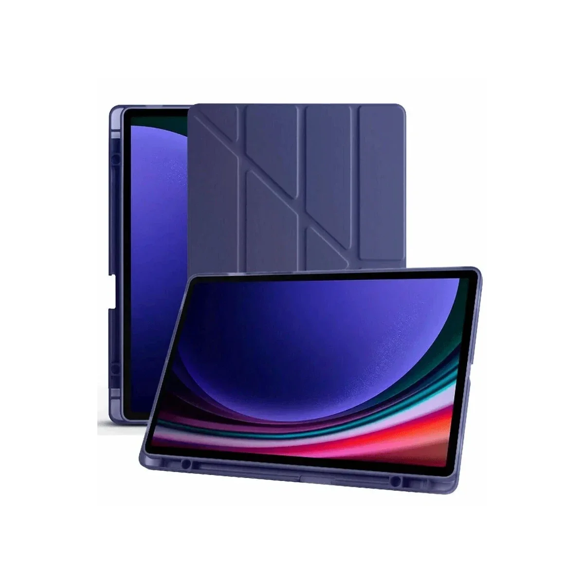 Samsung Galaxy X510 Tab S9 FE 11 Kılıf Kalemlikli Mars Tablet Kılıfı - Lacivert görsel 4