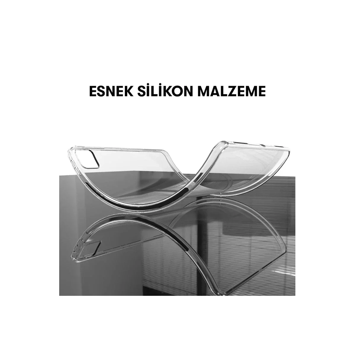 Samsung Galaxy T737 Tab S7 FE 12.4 Kılıf Anti Shock Tablet Silikon - Şeffaf görsel 2