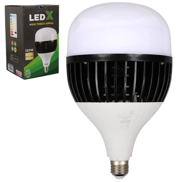 LedX AL-TH150 Akım Korumalı 150 Watt 13500 Lümen E27 Beyaz Maxi Kristal Torch Led Ampul görsel 4