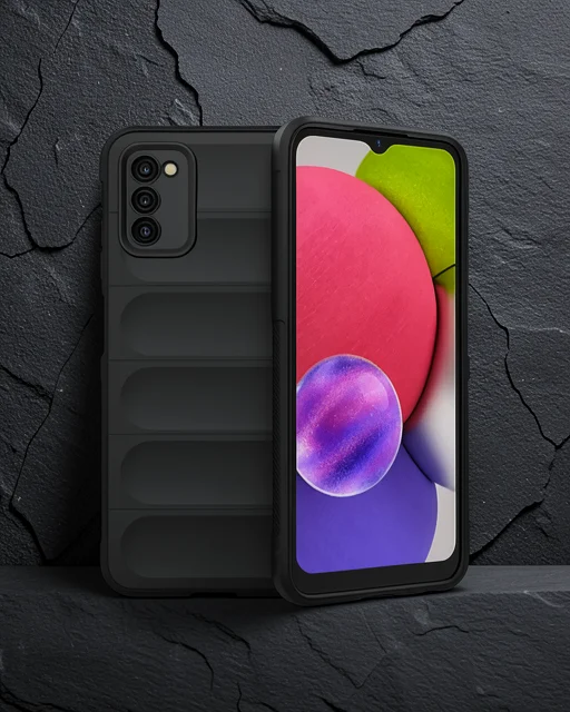 Samsung Galaxy A03s Kılıf Optimum Silikon - Siyah