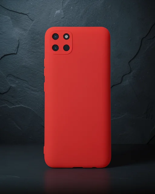 Realme C11 Kılıf Nano İçi Kadife Silikon - Kırmızı