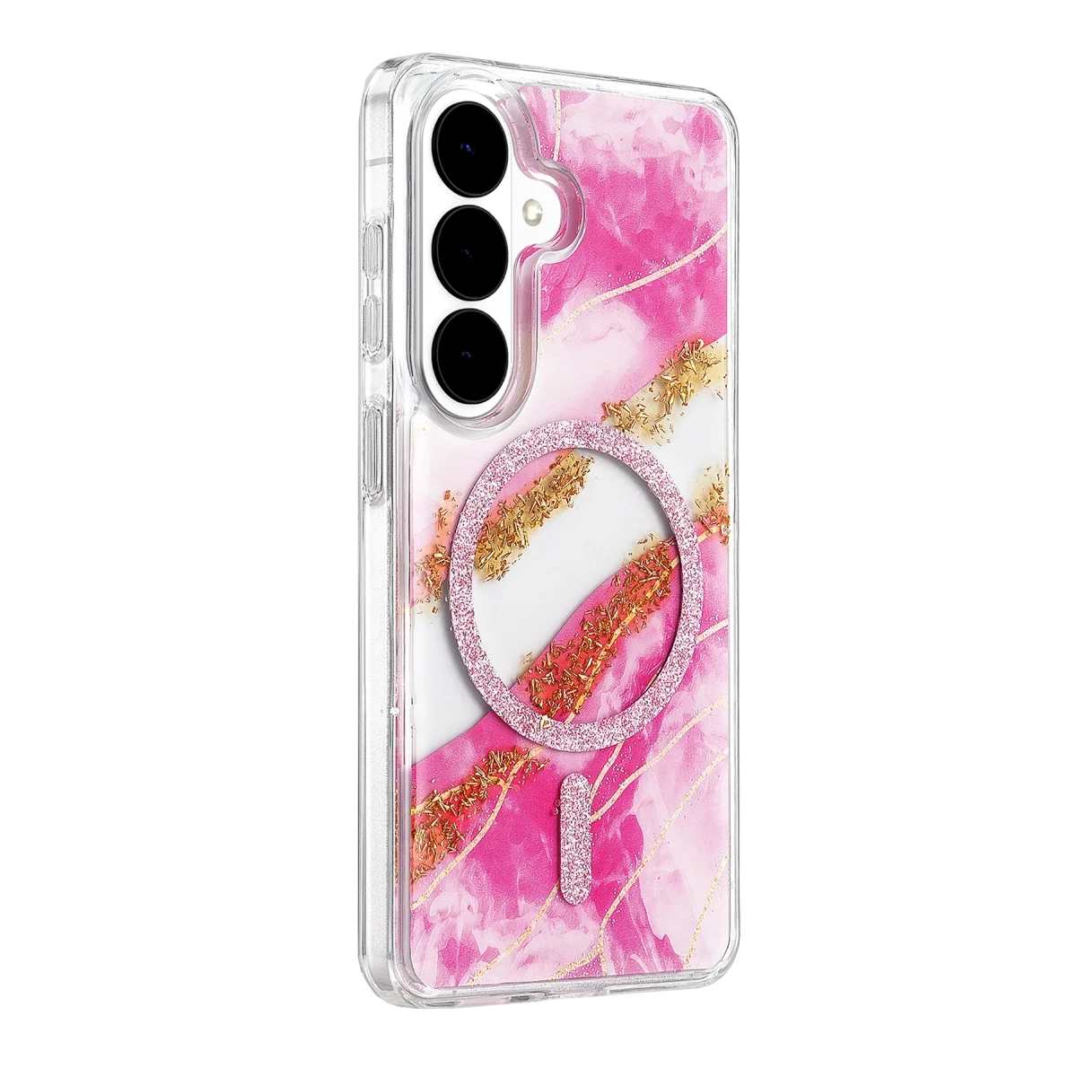 Onegif Samsung Galaxy S26 Lotus Simli Magsafe Kapak - Pembe görsel 2
