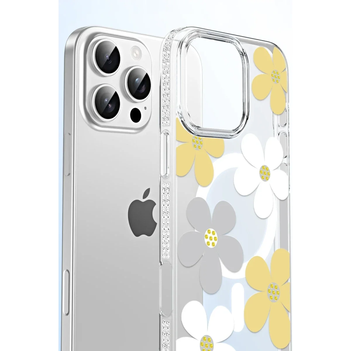 Joko Apple iPhone 14 Pro Max Floral Magsafe Kapak - Sarı görsel 5