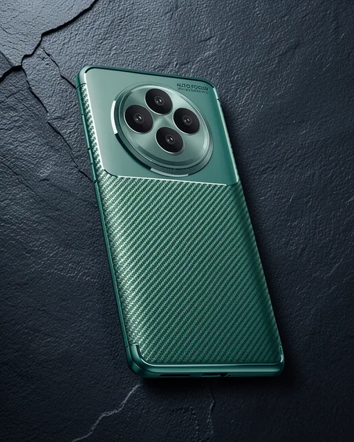 Oppo Reno 11 Fs Kılıf Auto Focus Karbon Kapak - Koyu Yeşil