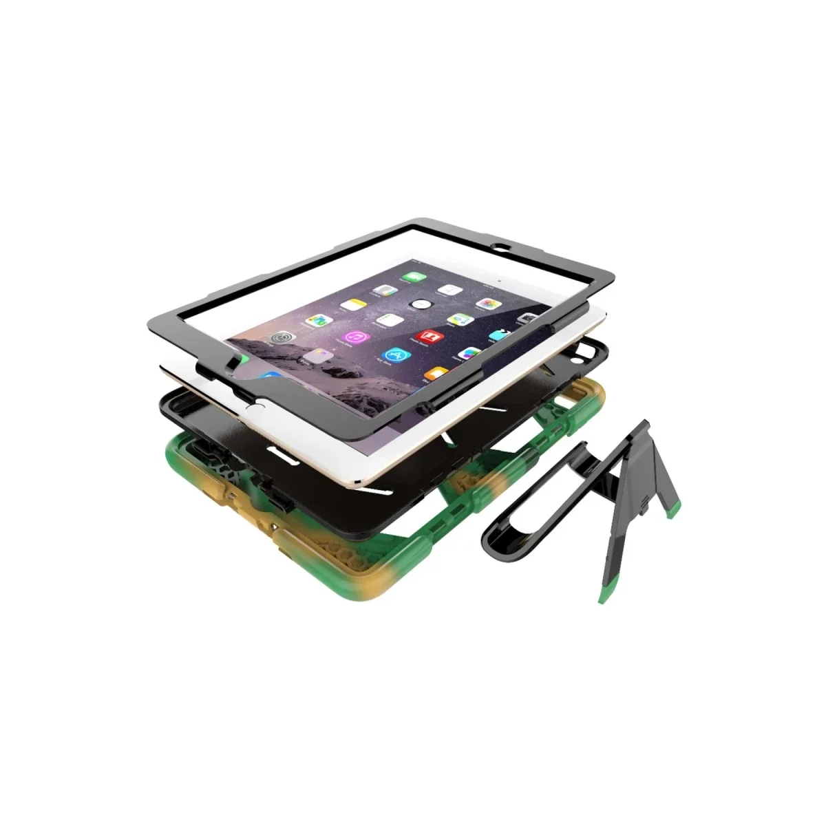Apple iPad 5 Air 9.7 Kılıf Griffin Tablet Kapak - Kamuflaj görsel 6