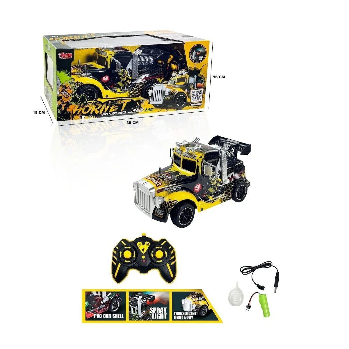 RQ3020 Kumandalı Buhar Çıkartan Çekici Tır Kafası görsel 3
