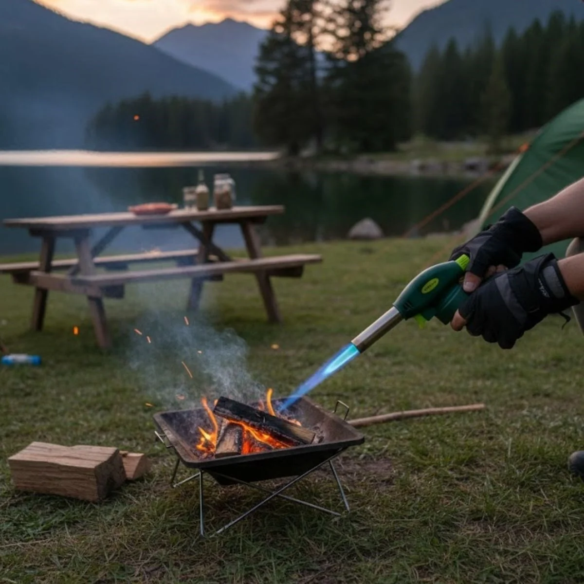 Outdoor Kamp, Piknik ve Tar İşleri İçin Kamp Gazı Seti – Taşınabilir Pürmüz Alev Tabancası ve Yüksek Performanslı Gaz Kartuşu görsel 5
