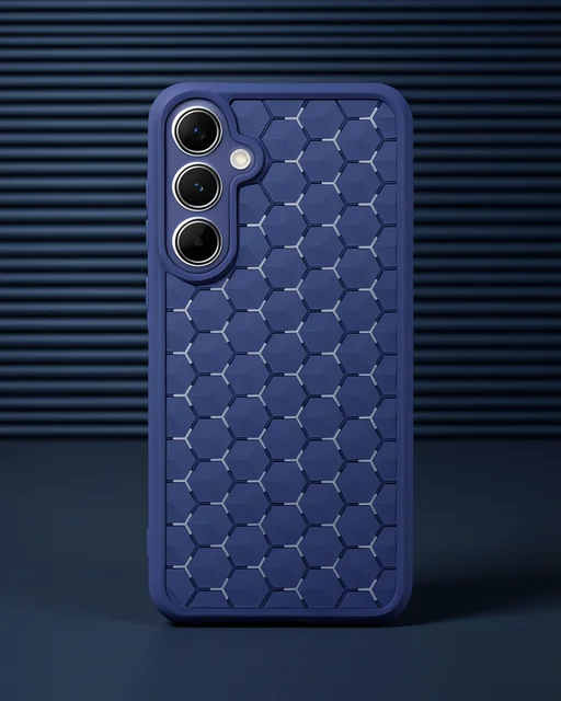 Samsung Galaxy A25 5g Kılıf Petek Silikon Kapak - Lacivert