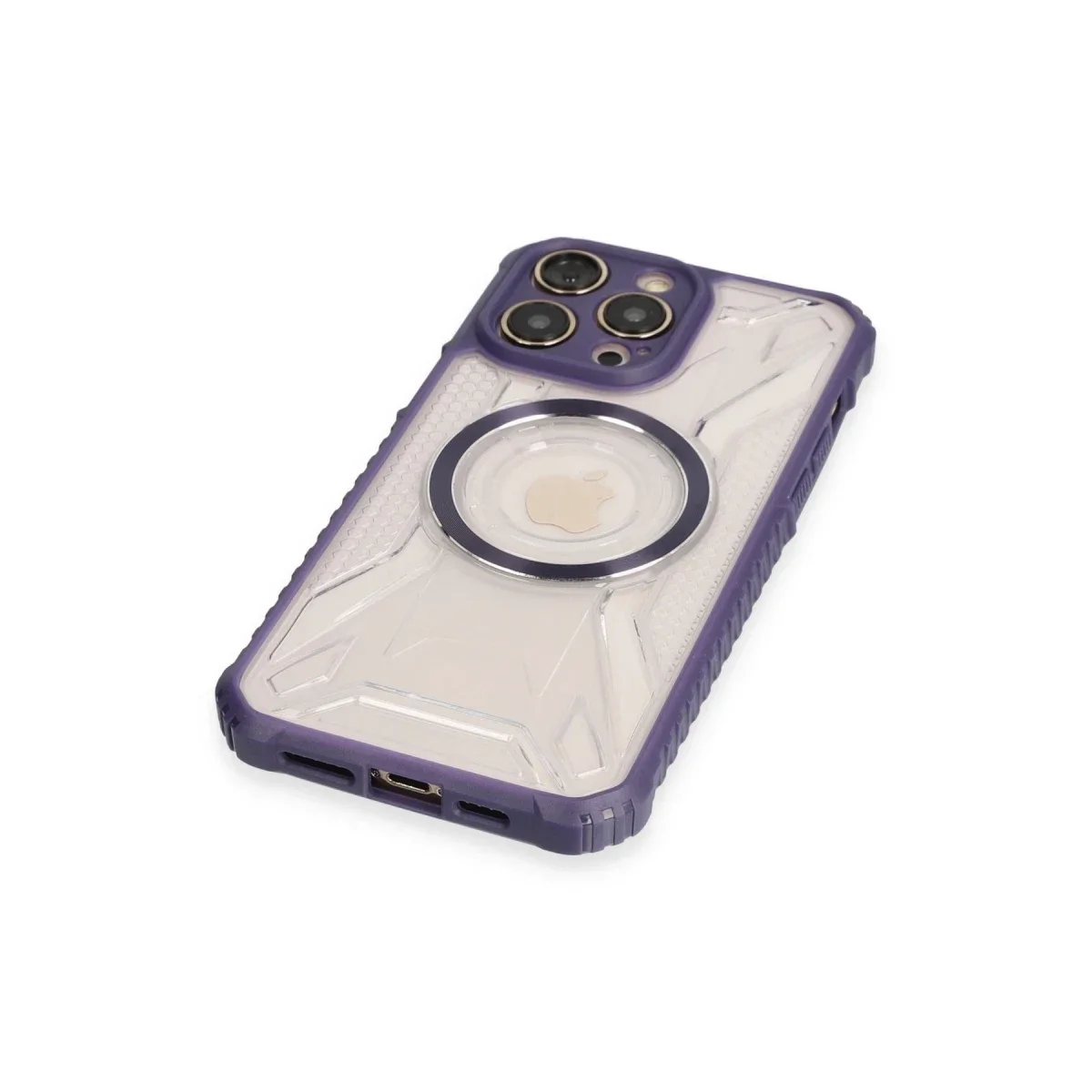 Apple iPhone 13 Pro Max Kılıf Prag Magneticsafe Kapak - Derin Mor görsel 4