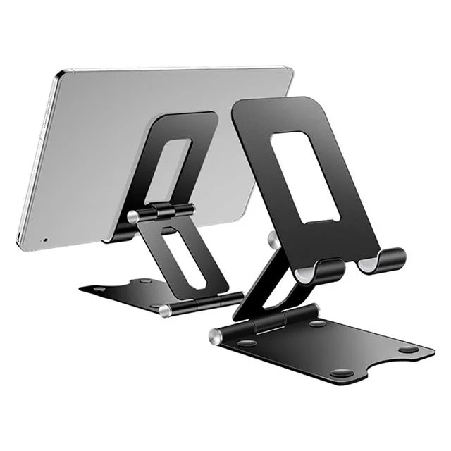A30 Masaüstü Metal Telefon Stand Tutacağı Çift Eksenli Katlanabilir görsel 2