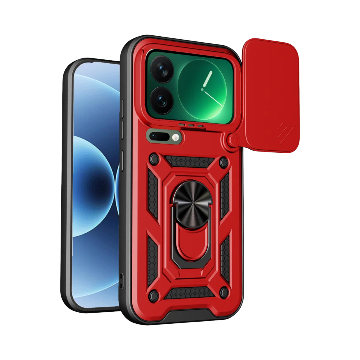 Xiaomi Mi 17 Pro Pars Lens Yüzüklü Silikon - Kırmızı