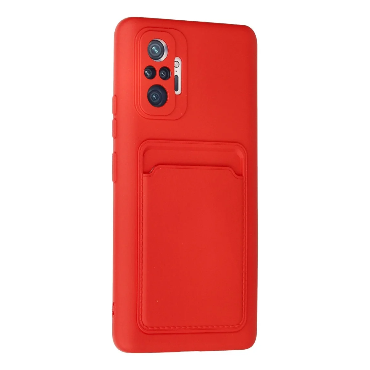 Xiaomi Redmi Note 10 Pro Kılıf Kelvin Kartvizitli Silikon - Kırmızı görsel 2