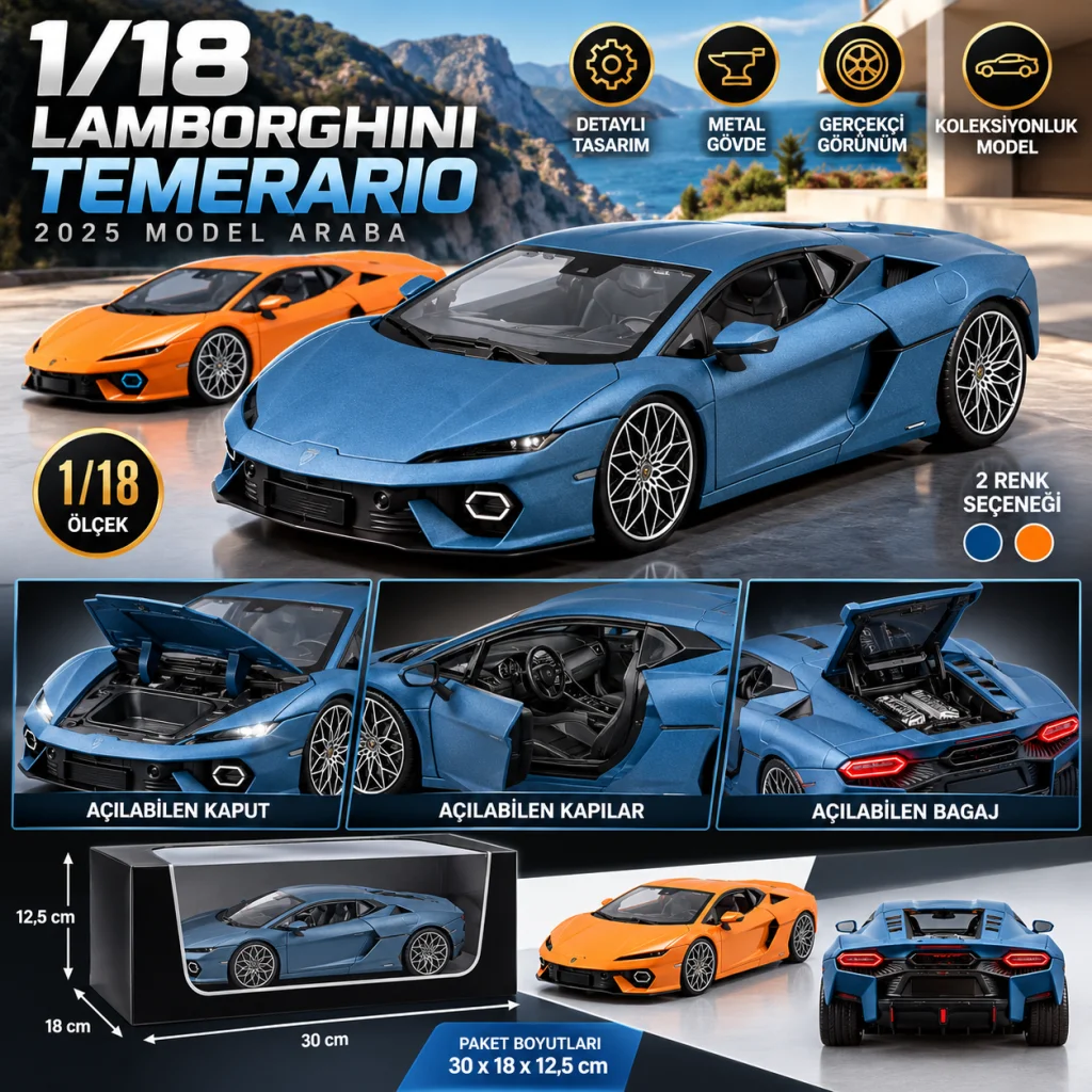 11052 1 18 LAMBORGHINI TEMERARIO 2025 2A (adet fiyatıdır)