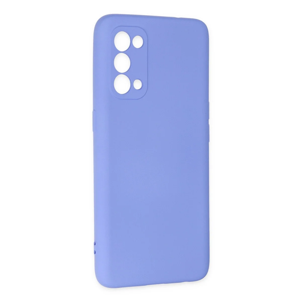 Oppo Reno 5 Kılıf Nano İçi Kadife Silikon - Lila görsel 2