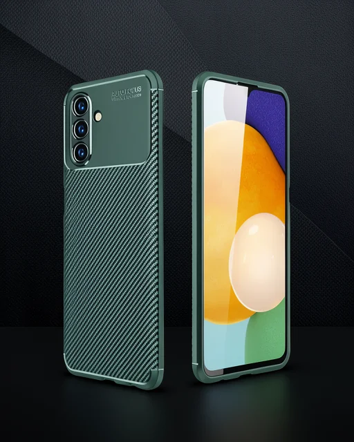 Samsung Galaxy A36 Kılıf Auto Focus Karbon Kapak - Koyu Yeşil