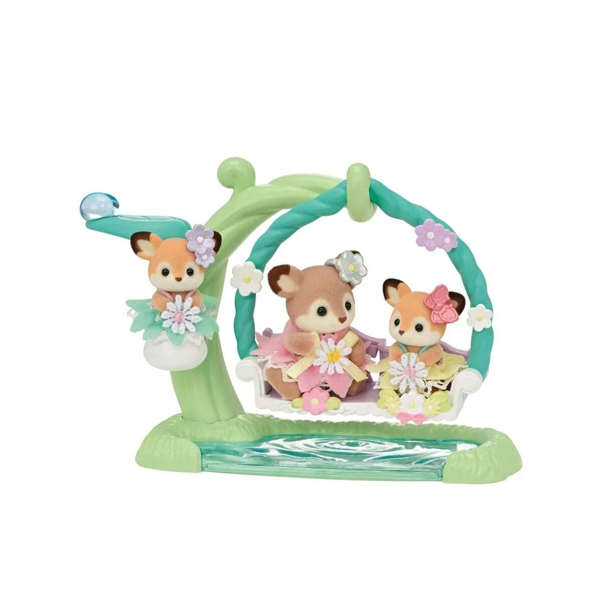 5801 Sylvanian Families Geyik Bebekler ve Çiçekli Salıncak Seti +3 yaş görsel 2