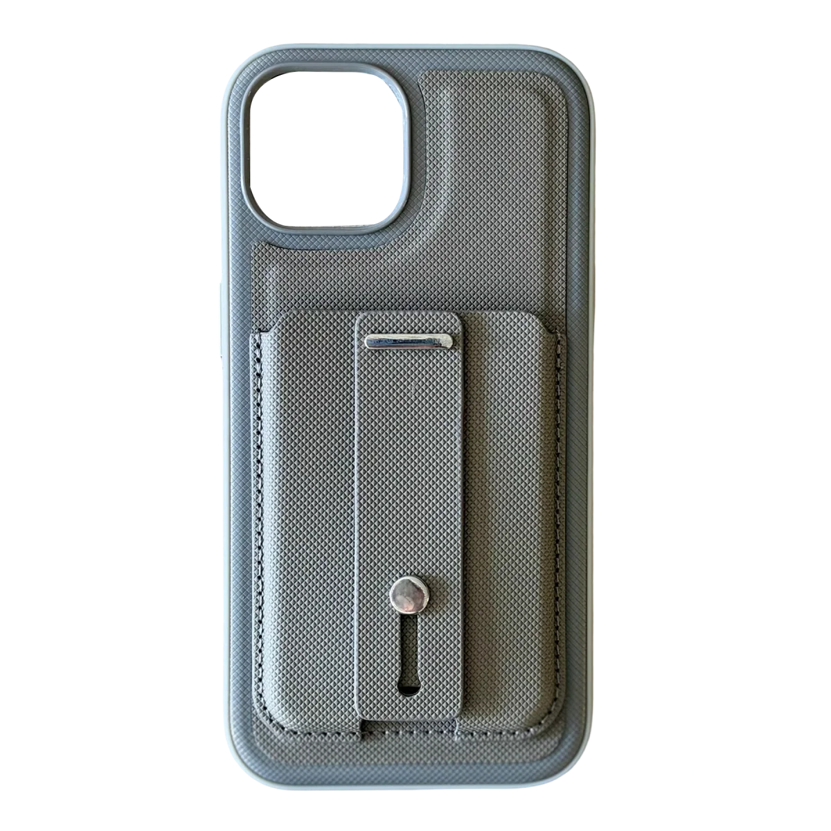 Apple iPhone 14 Latte Kartvizitli Kapak - Koyu Gri