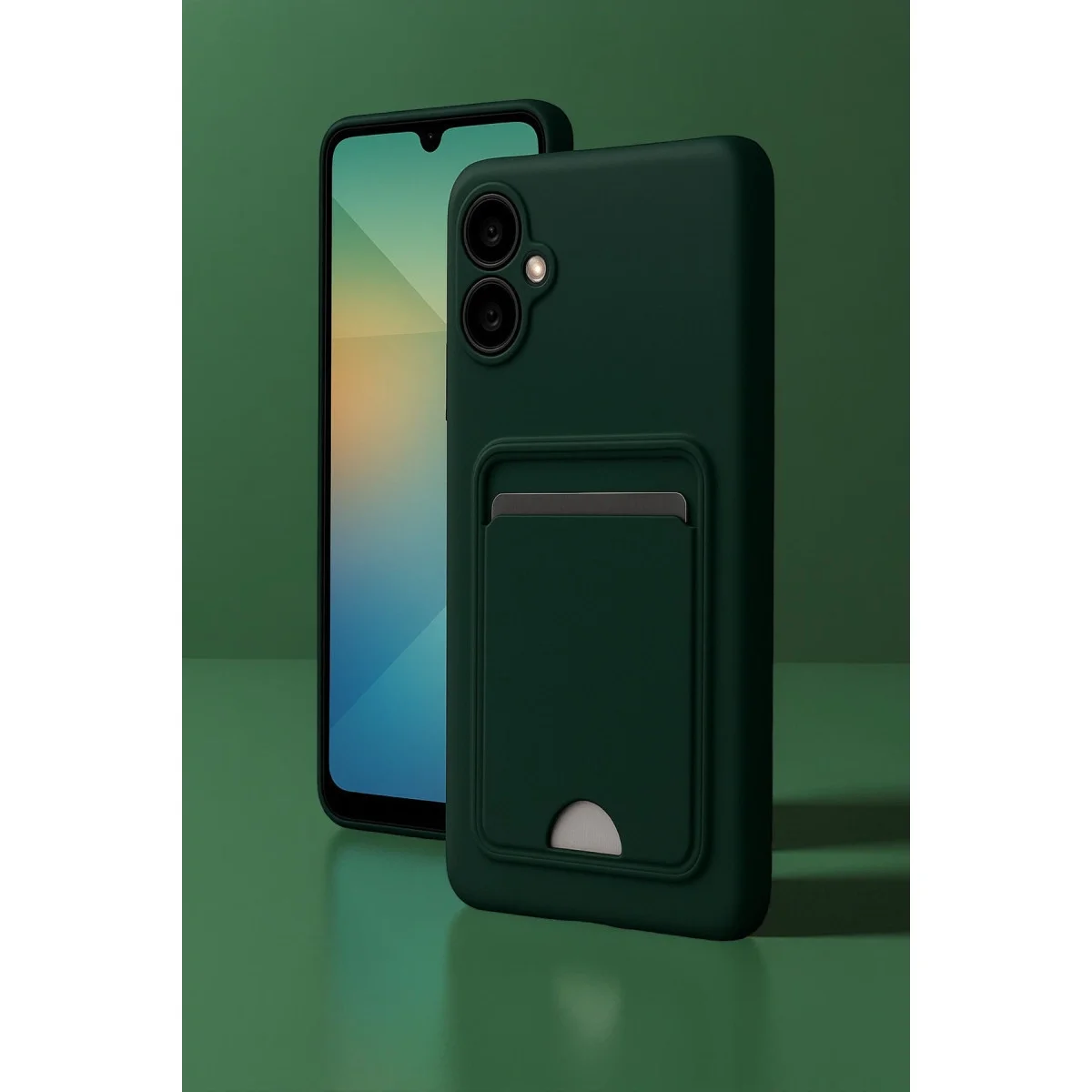 Samsung Galaxy A06 Kılıf Kelvin Kartvizitli Silikon - Mavi görsel 2