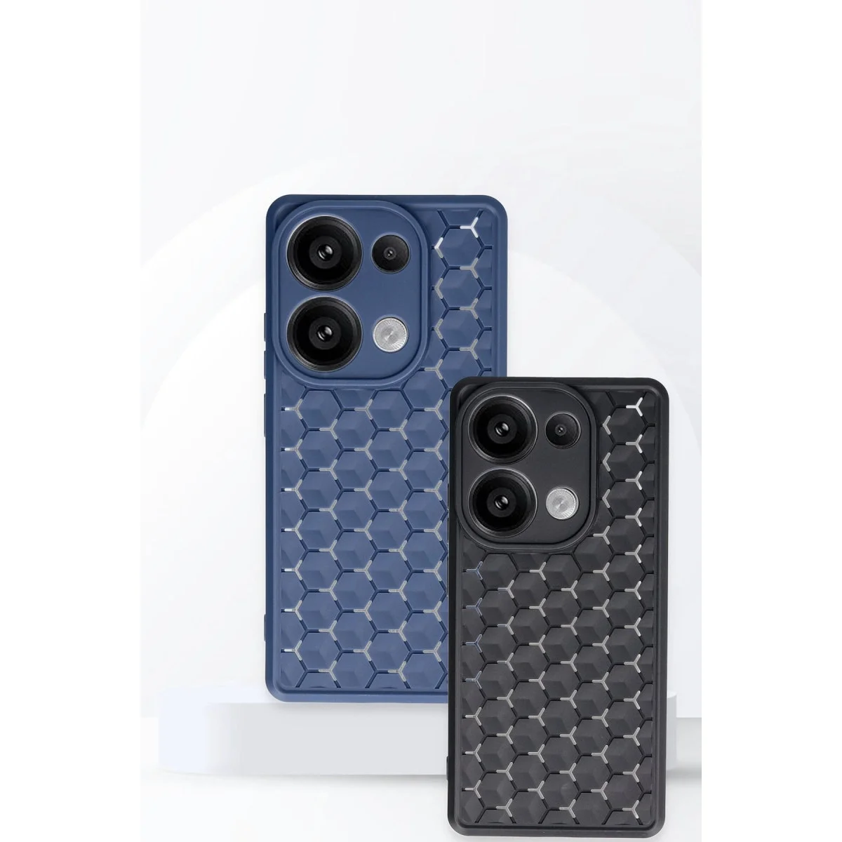 Xiaomi Redmi Note 13 Pro 4g Kılıf Petek Silikon Kapak - Koyu Yeşil görsel 3