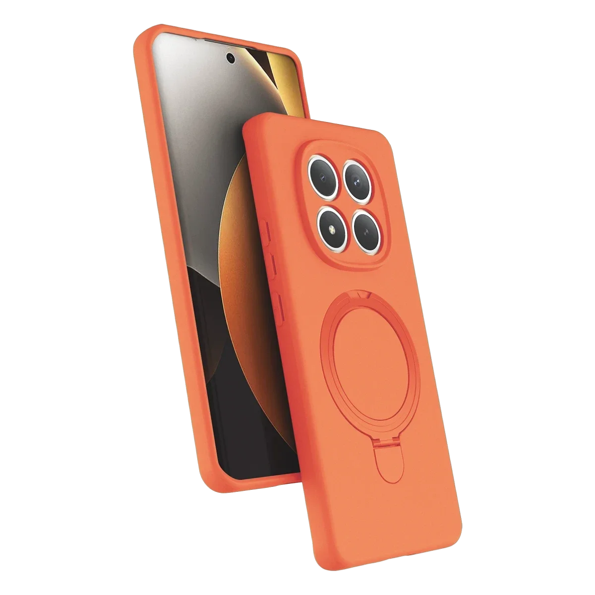 Xiaomi Redmi Note 15 Pro 4G Regal Magsafe Standlı Kapak - Turuncu