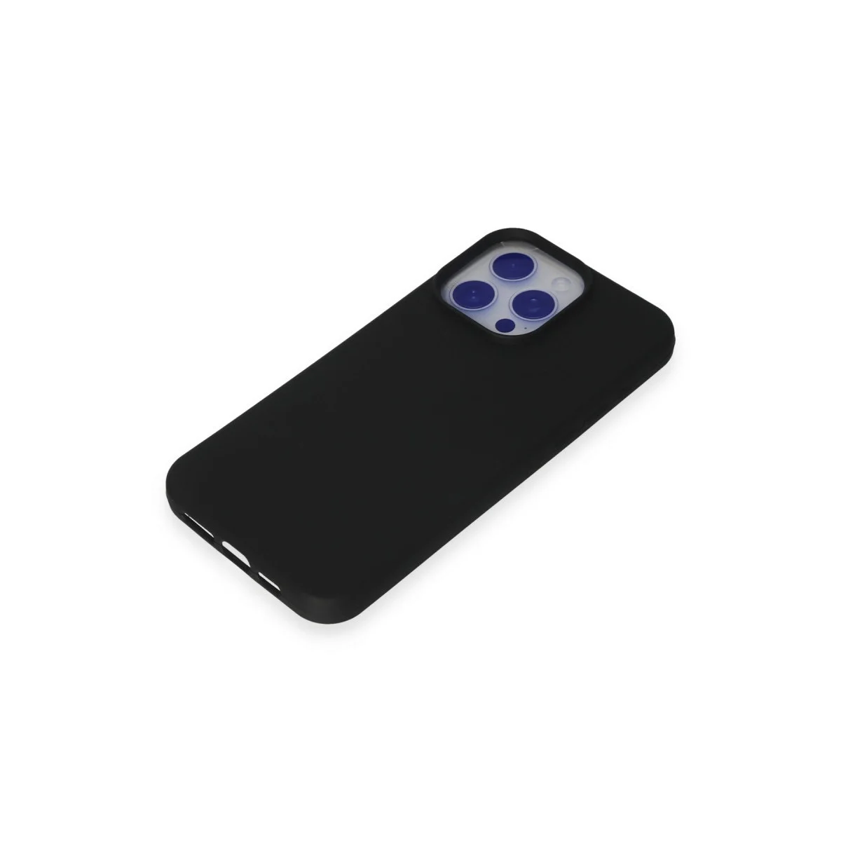 Apple İphone 15 Pro Max Kılıf Nano İçi Kadife Silikon - Siyah görsel 4