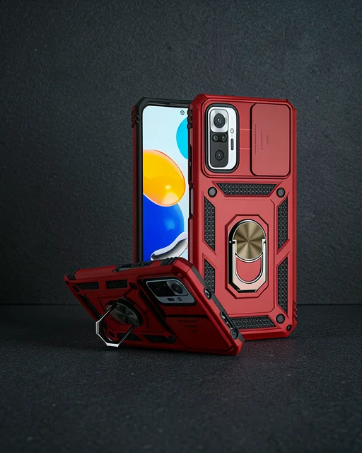 Xiaomi Redmi Note 10 Pro Kılıf Pars Lens Yüzüklü Silikon - Yeşil