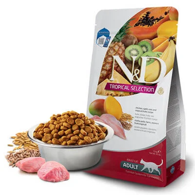 Tropical Selection Tavuklu ve Tropikal Meyveli Yetişkin Kedi Maması 4+1 Kg