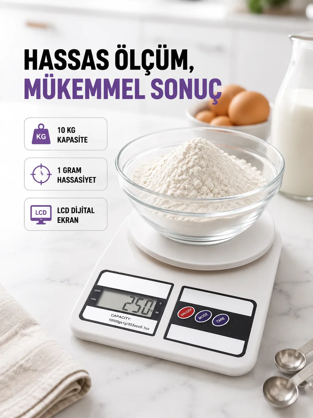 Taşınabilir Dijital Terazi – Çift Ölçü Biri Destekli