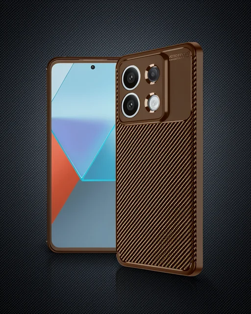Xiaomi Redmi Note 13 Pro 4g Kılıf Auto Focus Karbon Kapak - Kahverengi