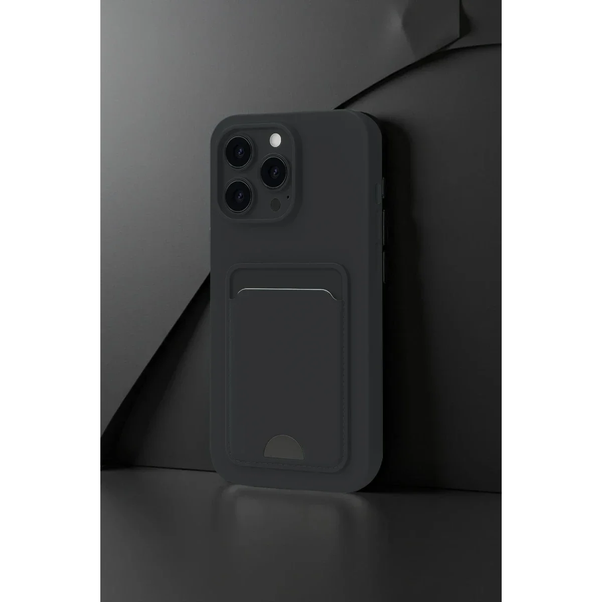 Apple iPhone 16 Plus Kılıf Kelvin Kartvizitli Silikon - Bordo görsel 2