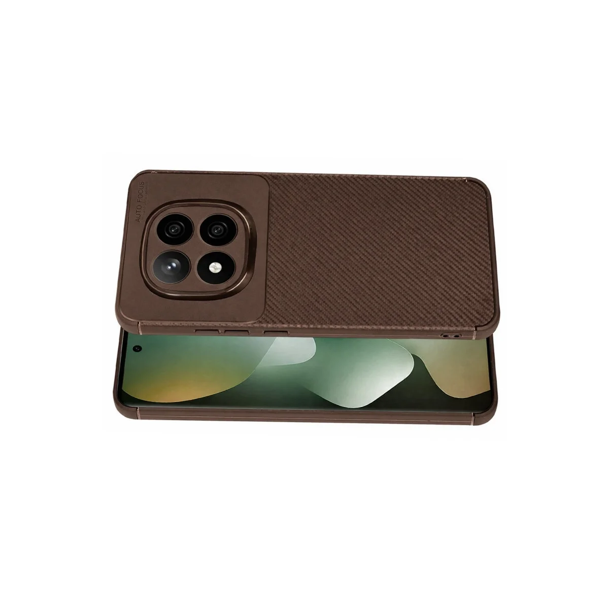 Xiao Red Note 15 Pro 5g Auto Focus Karbon Kapak - Kahverengi görsel 3