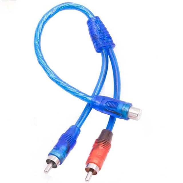 PM-17604 1 Dişi 2 Erkek RCA Y Kablo 30 Cm Silikon Kaplı Ses ve Anfi Bağlantı Kablosu görsel 4