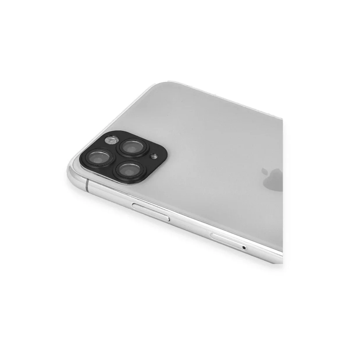 Apple iPhone 11 Pro Max Pers Alüminyum Kamera Lens - Siyah görsel 3