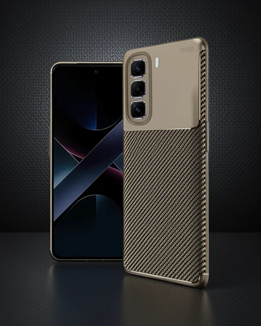 İnfinix Hot 50 Pro Plus 4g Auto Focus Karbon Kapak - Kahverengi