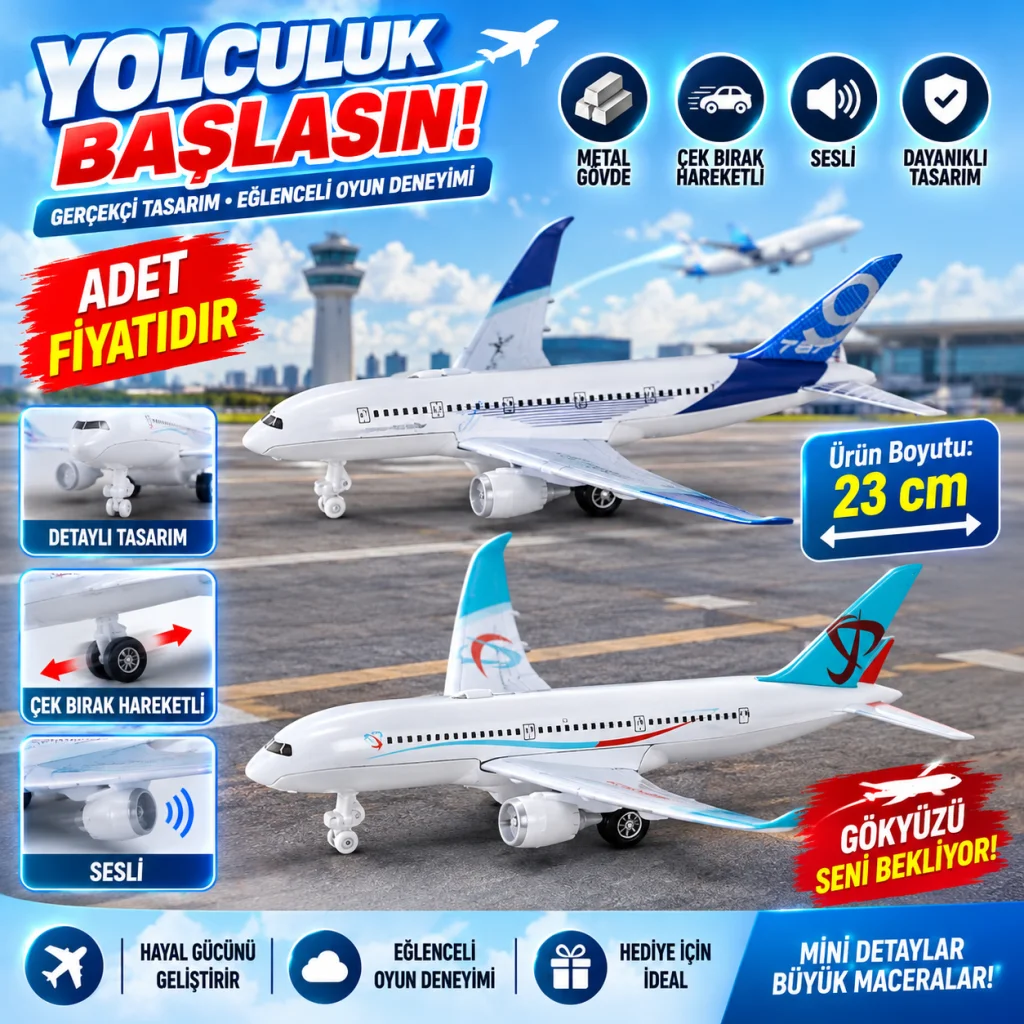 H109-6 KUTULU ÇEK BIRAK UÇAKLAR adet fiyatıdır görsel 4