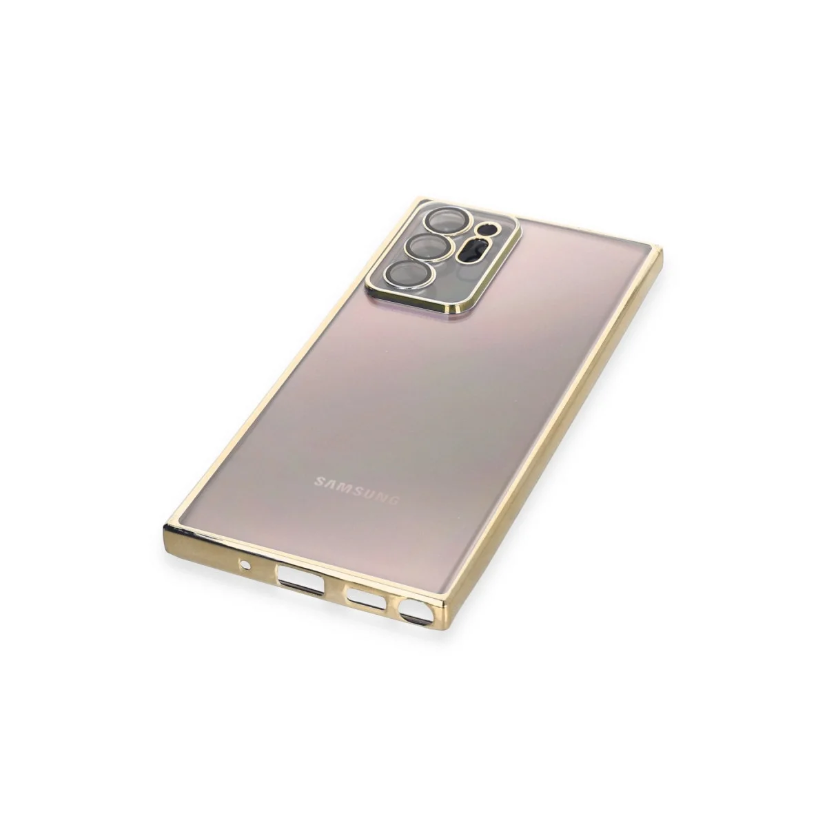 Samsung Galaxy Note 20 Ultra Kılıf Razer Lensli Silikon - Gold görsel 4