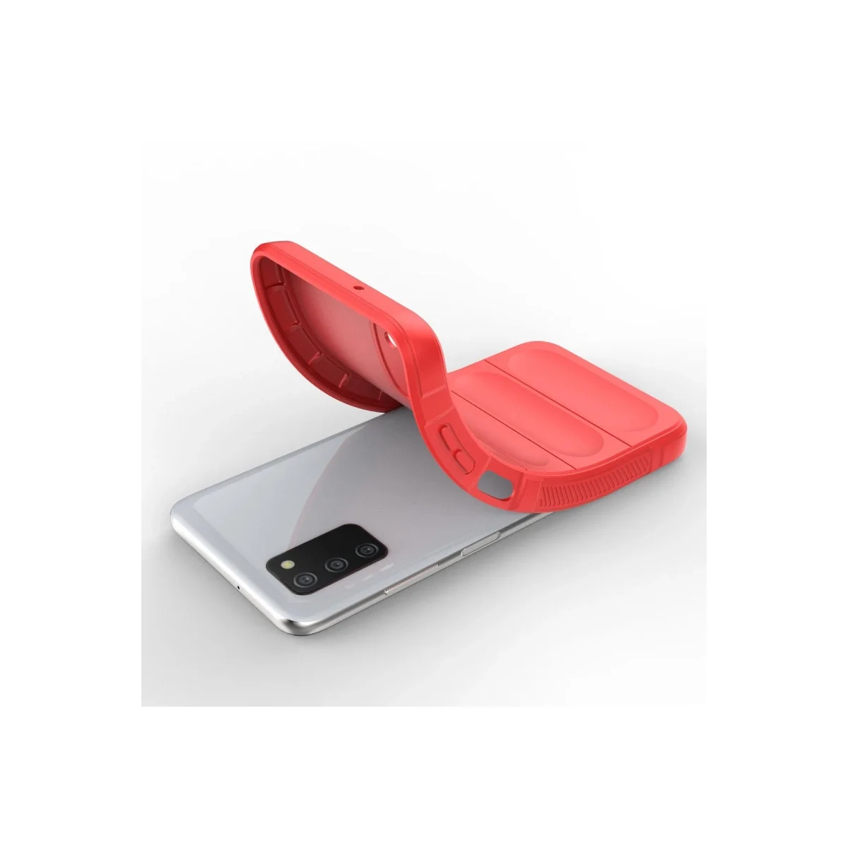 Samsung Galaxy A03s Kılıf Optimum Silikon - Kırmızı görsel 4