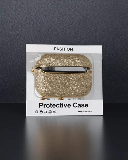 Apple Airpods 3 (3.nesil) Spell Simli Kılıf - Gold