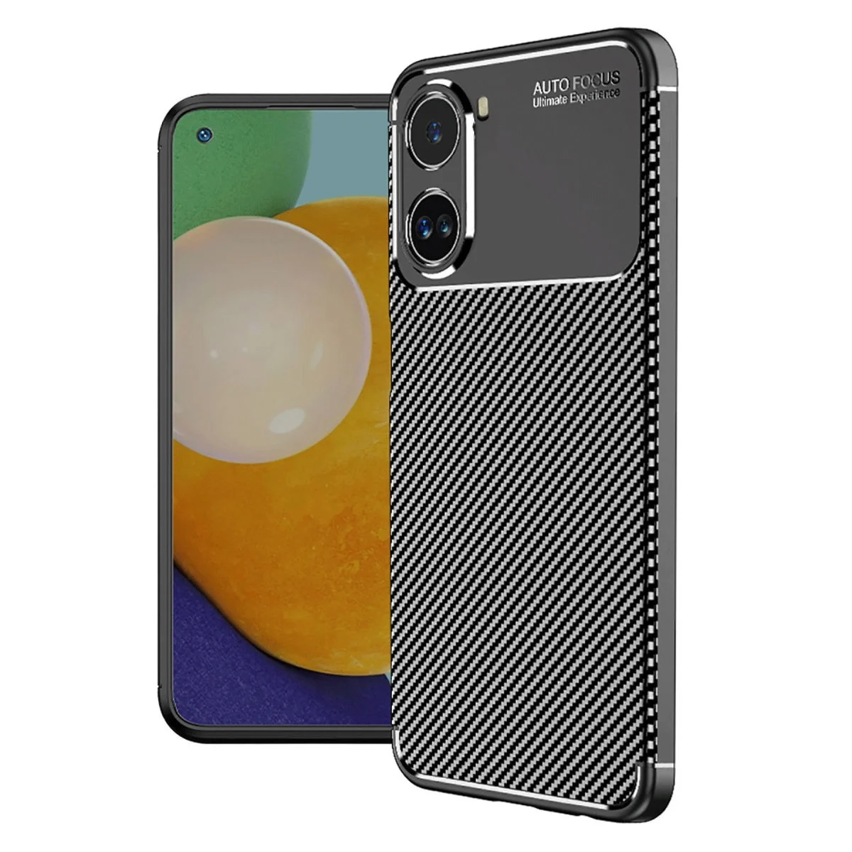 Xiao Poco X7 Pro Kılıf Auto Focus Karbon Kapak - Siyah