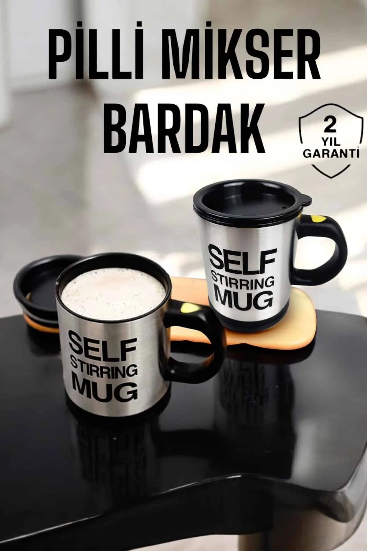 kser Kupa Yazılı Mug Bardak Karıştırma Özelliği