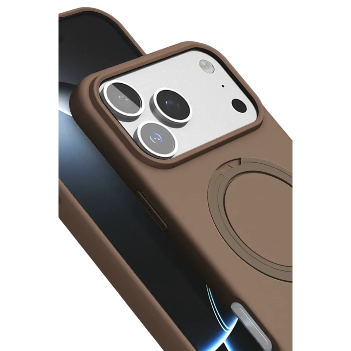 Apple iPhone 17 Pro Regal Magsafe Standlı Kapak - Çöl Titanyum görsel 3