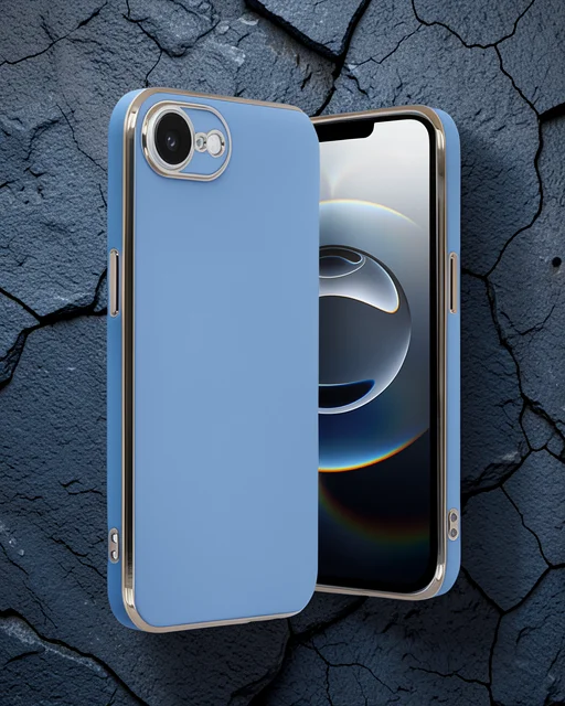 Apple İphone 16e Kılıf Volet Silikon - Mavi