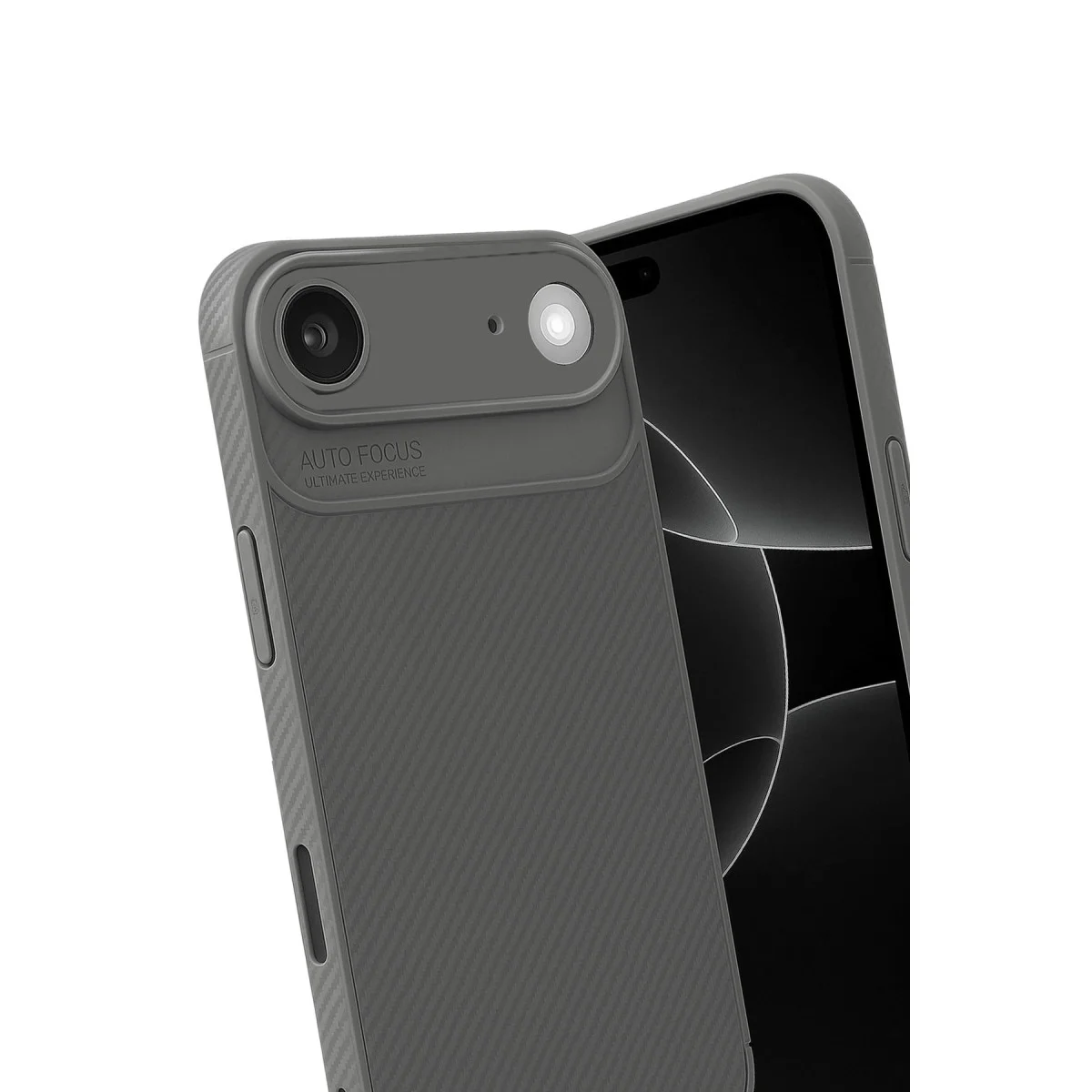 Apple İphone 17 Air Auto Focus Karbon Kapak - Gri görsel 3