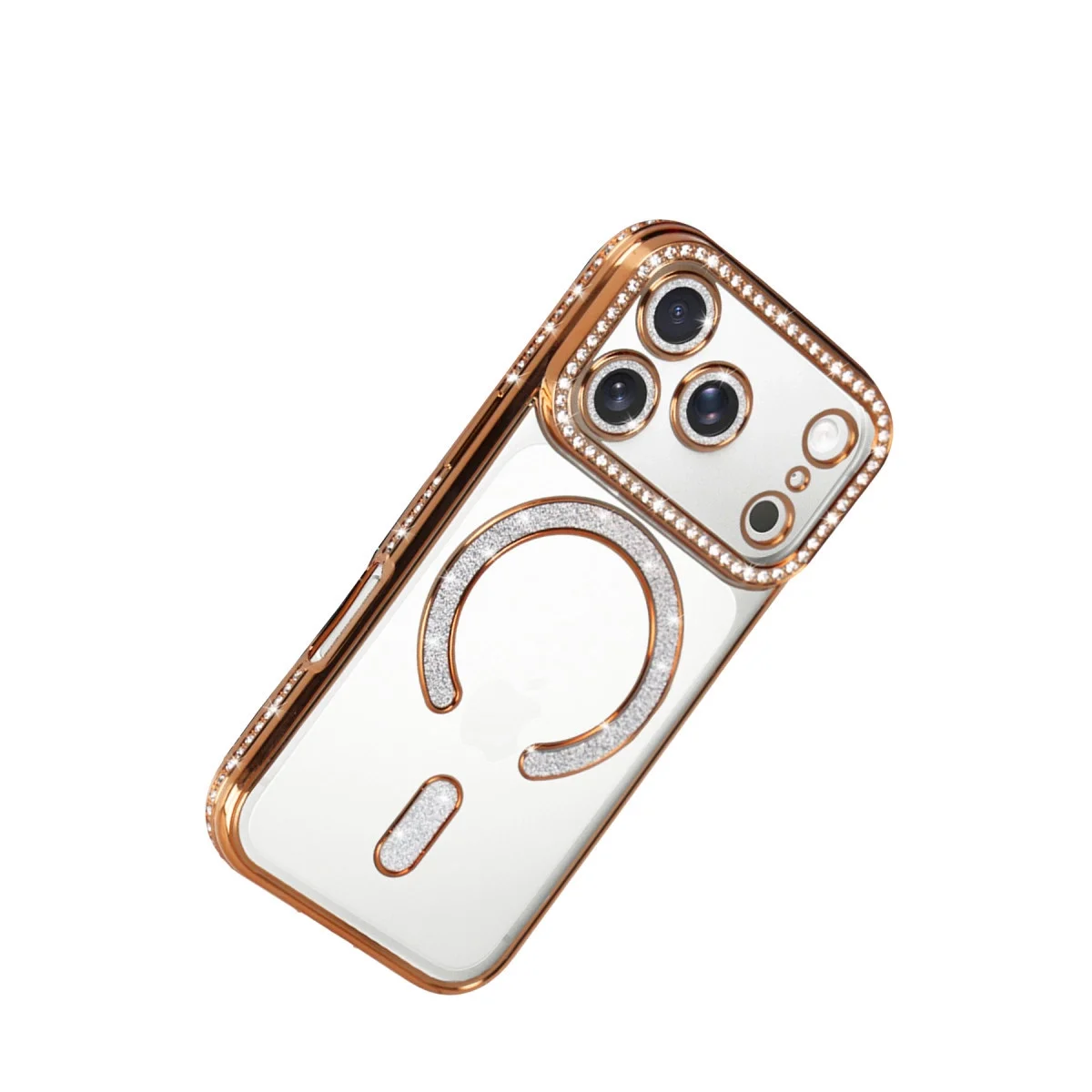 Apple İphone 17 Pro Max Joke Simli Magneticsafe Kılıf - Turuncu görsel 3
