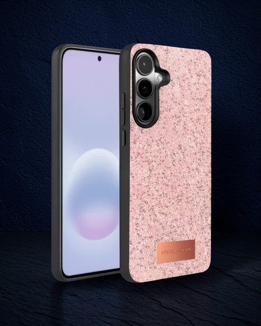 Onegif Samsung Galaxy A37 5g Bright Simli Kapak - Pembe