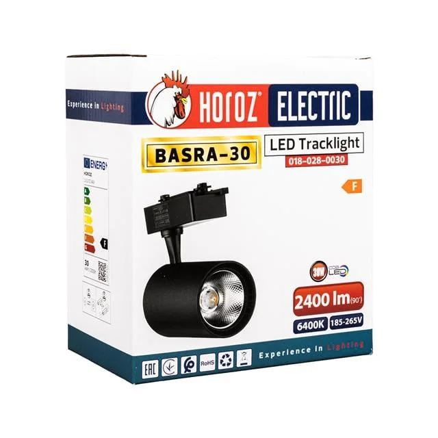 Horoz Basra-30 6400K 30w Raylı Led Spot Armatür görsel 4