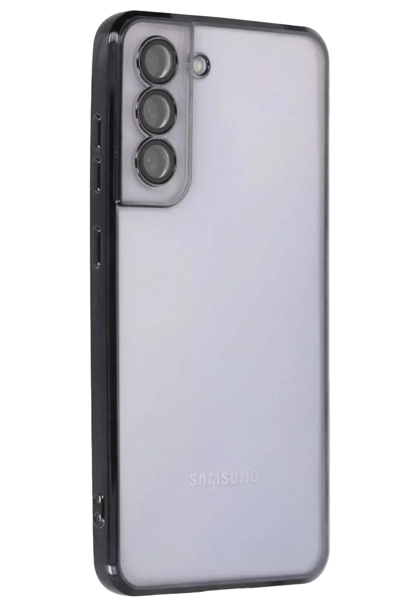 Samsung Galaxy S21 FE Kılıf Razer Lensli Silikon - Siyah