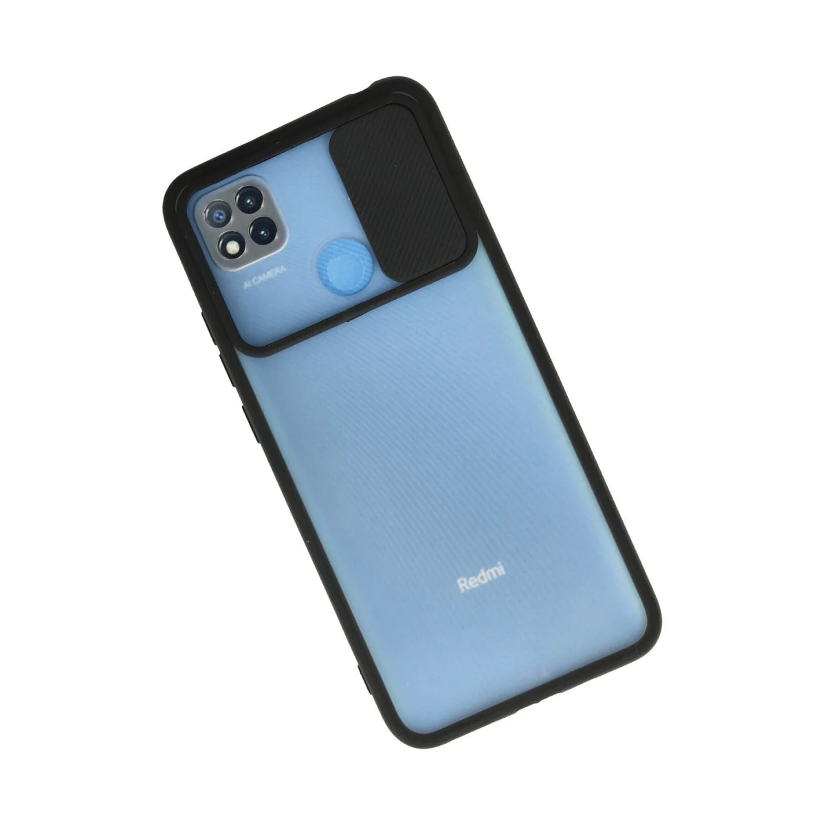 Xiaomi Redmi 9c Kılıf Palm Buzlu Kamera Sürgülü Silikon - Siyah görsel 2